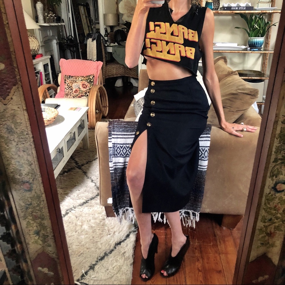 Vintage button up “military” skirt - Picture 2 of 8